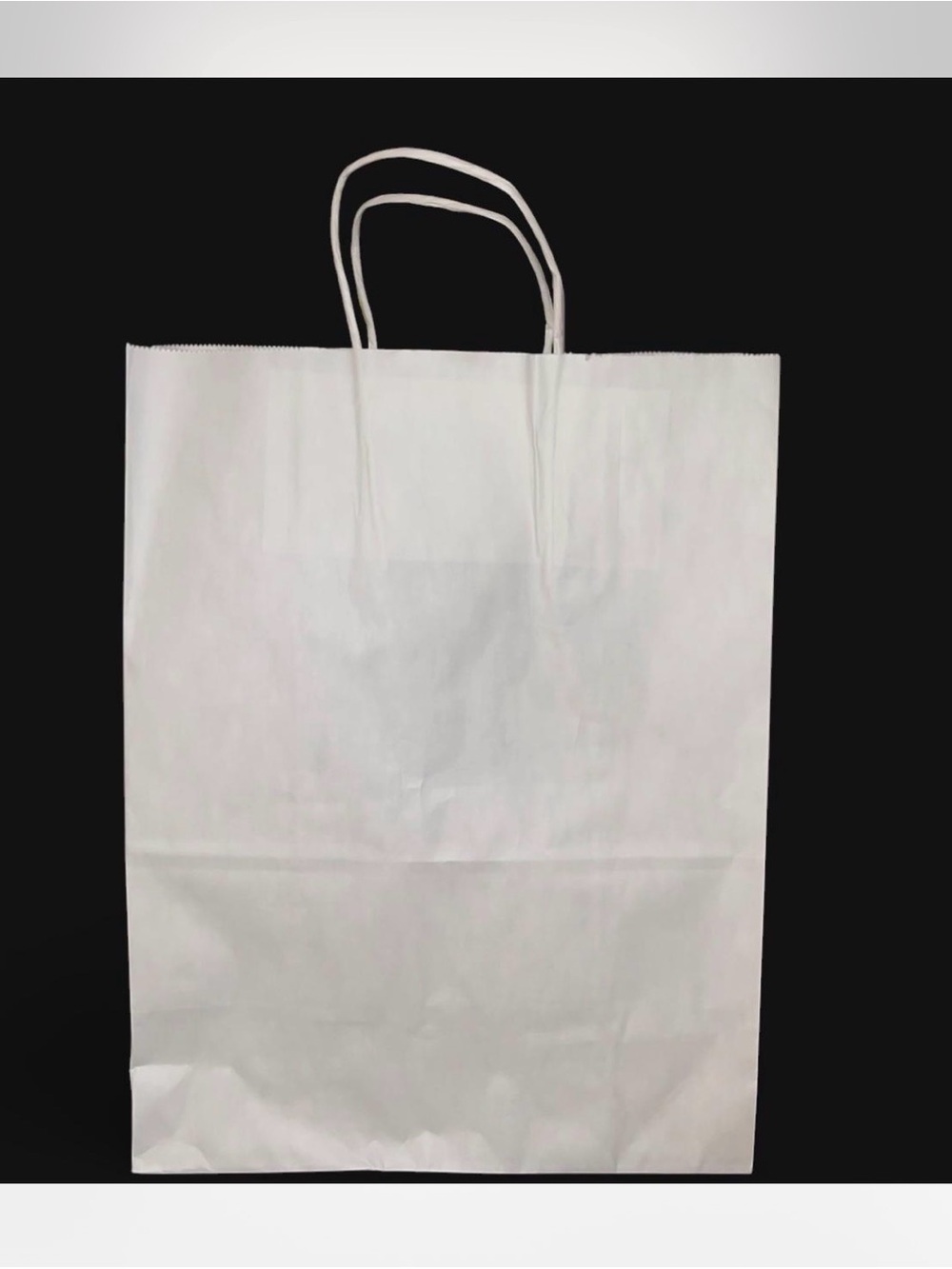 10 Huge Classic White Paper Tote Bag with Twisted Handles, 17”x13”x7” NEW
